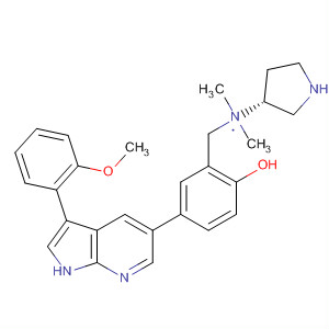 875635-69-1  3-Pyrrolidinamine,1-[2-hydroxy-5-[3-(2-methoxyphenyl)-1H-pyrrolo[2,3-b]pyridin-5-yl]benzoyl]-N,N-dimethyl-, (3R)-
