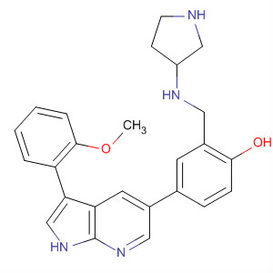 875635-70-4  3-Pyrrolidinamine,1-[2-hydroxy-5-[3-(2-methoxyphenyl)-1H-pyrrolo[2,3-b]pyridin-5-yl]benzoyl]-