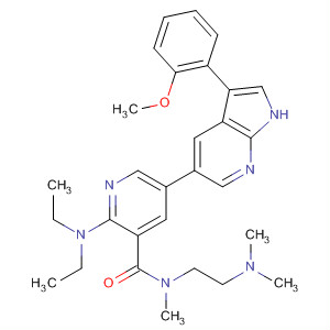 875638-99-6  3-Pyridinecarboxamide,2-(diethylamino)-N-[2-(dimethylamino)ethyl]-5-[3-(2-methoxyphenyl)-1H-pyrrolo[2,3-b]pyridin-5-yl]-N-methyl-