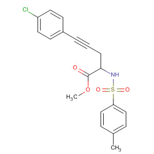 875667-55-3  4-Pentynoic acid,5-(4-chlorophenyl)-2-[[(4-methylphenyl)sulfonyl]amino]-, methyl ester