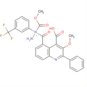 875754-65-7  4-Quinolinecarboxylic acid, 3-methoxy-2-phenyl-,2-(methoxycarbonyl)-2-[3-(trifluoromethyl)phenyl]hydrazide