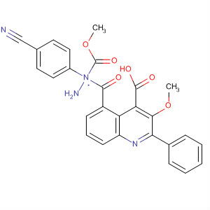 875754-68-0  4-Quinolinecarboxylic acid, 3-methoxy-2-phenyl-,2-(4-cyanophenyl)-2-(methoxycarbonyl)hydrazide