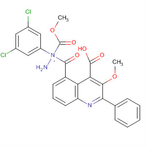 875754-73-7  4-Quinolinecarboxylic acid, 3-methoxy-2-phenyl-,2-(3,5-dichlorophenyl)-2-(methoxycarbonyl)hydrazide