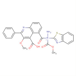 875754-79-3  4-Quinolinecarboxylic acid, 3-methoxy-2-phenyl-,2-(2-benzothiazolyl)-2-(methoxycarbonyl)hydrazide