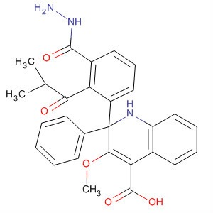 875754-82-8  4-Quinolinecarboxylic acid, 3-methoxy-2-phenyl-,2-(2-methyl-1-oxopropyl)-2-phenylhydrazide