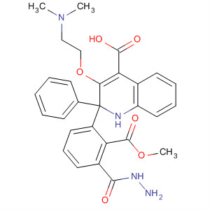 875754-92-0  4-Quinolinecarboxylic acid, 3-[2-(dimethylamino)ethoxy]-2-phenyl-,2-(methoxycarbonyl)-2-phenylhydrazide