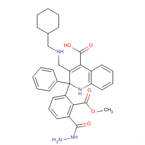 875754-95-3  4-Quinolinecarboxylic acid,3-[[(cyclohexylmethyl)amino]methyl]-2-phenyl-,2-(methoxycarbonyl)-2-phenylhydrazide