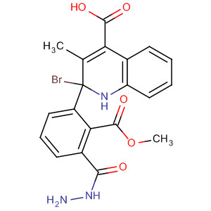 875755-06-9  4-Quinolinecarboxylic acid, 2-bromo-3-methyl-,2-(methoxycarbonyl)-2-phenylhydrazide