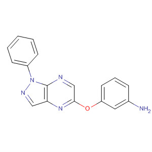 87595-05-9  Benzenamine, 3-[(1-phenyl-1H-pyrazolo[3,4-b]pyrazin-5-yl)oxy]-