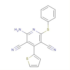 876176-87-3  3,5-Pyridinedicarbonitrile, 2-amino-6-(phenylthio)-4-(2-thienyl)-