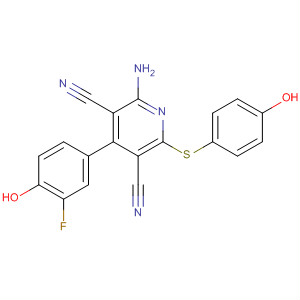876176-92-0  3,5-Pyridinedicarbonitrile,2-amino-4-(3-fluoro-4-hydroxyphenyl)-6-[(4-hydroxyphenyl)thio]-