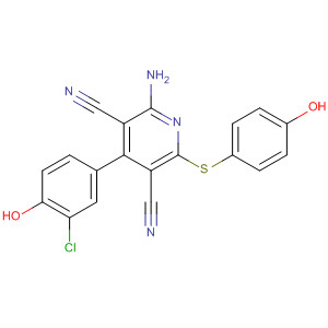 876176-93-1  3,5-Pyridinedicarbonitrile,2-amino-4-(3-chloro-4-hydroxyphenyl)-6-[(4-hydroxyphenyl)thio]-