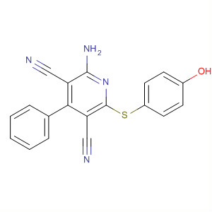 876177-16-1  3,5-Pyridinedicarbonitrile, 2-amino-6-[(4-hydroxyphenyl)thio]-4-phenyl-