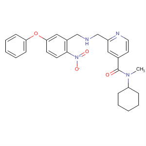 876762-38-8  4-Pyridinecarboxamide,N-cyclohexyl-N-methyl-2-[[[(2-nitro-5-phenoxyphenyl)methyl]amino]methyl]-