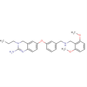 876765-21-8  2-Quinazolinamine,6-[3-[[[(2,6-dimethoxyphenyl)methyl]amino]methyl]phenoxy]-3,4-dihydro-3-propyl-