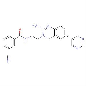 876767-53-2  Benzamide,N-[2-[2-amino-6-(5-pyrimidinyl)-3(4H)-quinazolinyl]ethyl]-3-cyano-