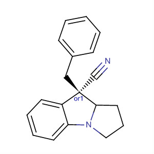 87711-10-2  1H-Pyrrolo[1,2-a]indole-9-carbonitrile,2,3,9,9a-tetrahydro-9-(phenylmethyl)-, trans-