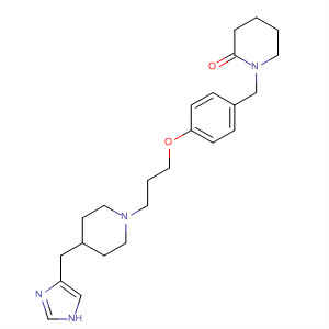 877141-92-9  2-Piperidinone,1-[[4-[3-[4-(1H-imidazol-4-ylmethyl)-1-piperidinyl]propoxy]phenyl]methyl]-