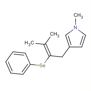 87728-81-2  1H-Pyrrole, 1-methyl-3-[3-methyl-2-(phenylseleno)-2-butenyl]-