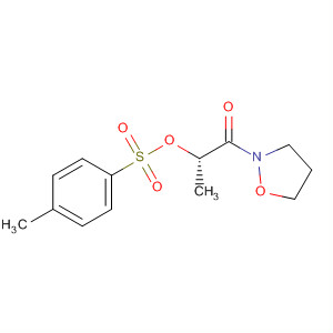 87757-23-1  Isoxazolidine, 2-[2-[[(4-methylphenyl)sulfonyl]oxy]-1-oxopropyl]-, (S)-