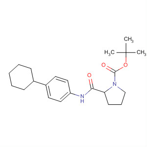 877593-50-5  1-Pyrrolidinecarboxylic acid, 2-[[(4-cyclohexylphenyl)amino]carbonyl]-,1,1-dimethylethyl ester, (2R)-