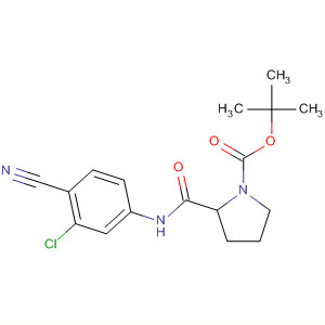 877594-04-2  1-Pyrrolidinecarboxylic acid,2-[[(3-chloro-4-cyanophenyl)amino]carbonyl]-, 1,1-dimethylethyl ester,(2R)-