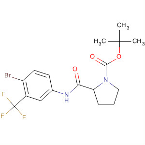 877594-05-3  1-Pyrrolidinecarboxylic acid,2-[[[4-bromo-3-(trifluoromethyl)phenyl]amino]carbonyl]-,1,1-dimethylethyl ester, (2R)-