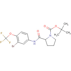 877594-27-9  1-Pyrrolidinecarboxylic acid,2-[[[3-bromo-4-(trifluoromethoxy)phenyl]amino]carbonyl]-,1,1-dimethylethyl ester, (2R)-
