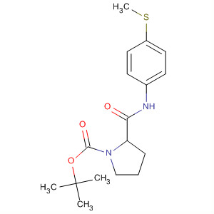 877594-31-5  1-Pyrrolidinecarboxylic acid, 2-[[[4-(methylthio)phenyl]amino]carbonyl]-,1,1-dimethylethyl ester, (2R)-
