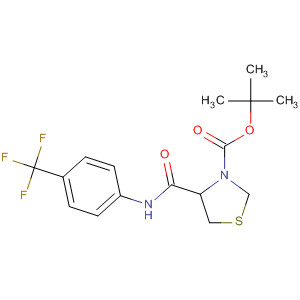 877594-90-6  3-Thiazolidinecarboxylic acid,4-[[[4-(trifluoromethyl)phenyl]amino]carbonyl]-, 1,1-dimethylethyl ester,(4S)-