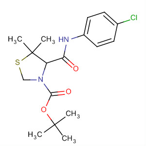 877594-93-9  3-Thiazolidinecarboxylic acid,4-[[(4-chlorophenyl)amino]carbonyl]-5,5-dimethyl-, 1,1-dimethylethylester, (4S)-