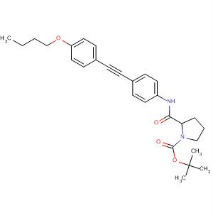 877596-22-0  1-Pyrrolidinecarboxylic acid,2-[[[4-[(4-butoxyphenyl)ethynyl]phenyl]amino]carbonyl]-,1,1-dimethylethyl ester, (2R)-