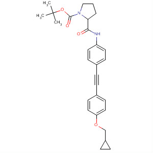 877596-25-3  1-Pyrrolidinecarboxylic acid,2-[[[4-[[4-(cyclopropylmethoxy)phenyl]ethynyl]phenyl]amino]carbonyl]-,1,1-dimethylethyl ester, (2R)-