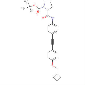877596-26-4  1-Pyrrolidinecarboxylic acid,2-[[[4-[[4-(cyclobutylmethoxy)phenyl]ethynyl]phenyl]amino]carbonyl]-,1,1-dimethylethyl ester, (2R)-