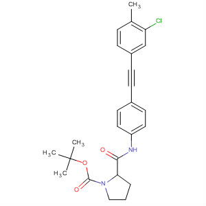 877596-66-2  1-Pyrrolidinecarboxylic acid,2-[[[4-[(3-chloro-4-methylphenyl)ethynyl]phenyl]amino]carbonyl]-,1,1-dimethylethyl ester, (2R)-