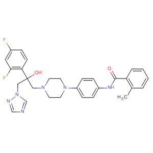 877612-01-6  Benzamide,N-[4-[4-[2-(2,4-difluorophenyl)-2-hydroxy-3-(1H-1,2,4-triazol-1-yl)propyl]-1-piperazinyl]phenyl]-2-methyl-