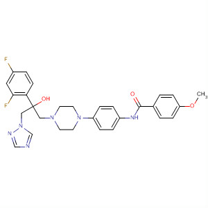 877612-02-7  Benzamide,N-[4-[4-[2-(2,4-difluorophenyl)-2-hydroxy-3-(1H-1,2,4-triazol-1-yl)propyl]-1-piperazinyl]phenyl]-4-methoxy-