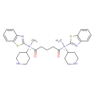 874536-24-0  4-Piperidinamine,1,1'-(1,5-dioxo-1,5-pentanediyl)bis[N-2-benzothiazolyl-N-methyl- 874536-24-0  4-Piperidinamine,1,1'-(1,5-dioxo-1,5-pentanediyl)bis[N-2-benzothiazolyl-N-methyl-