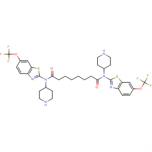 874536-28-4  4-Piperidinamine,1,1'-(1,8-dioxo-1,8-octanediyl)bis[N-[6-(trifluoromethoxy)-2-benzothiazolyl]-
