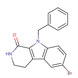 874602-05-8  1H-Pyrido[3,4-b]indol-1-one,6-bromo-2,3,4,9-tetrahydro-9-(phenylmethyl)-