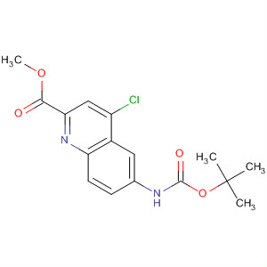 874619-52-0  2-Quinolinecarboxylic acid,4-chloro-6-[[(1,1-dimethylethoxy)carbonyl]amino]-, methyl ester