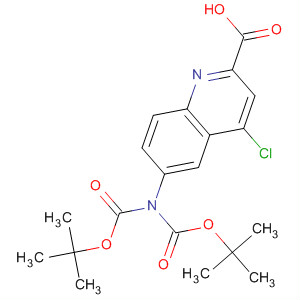 874619-55-3  2-Quinolinecarboxylic acid,6-[bis[(1,1-dimethylethoxy)carbonyl]amino]-4-chloro-