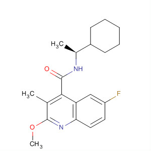 874655-43-3  4-Quinolinecarboxamide,N-[(1S)-1-cyclohexylethyl]-6-fluoro-2-methoxy-3-methyl-