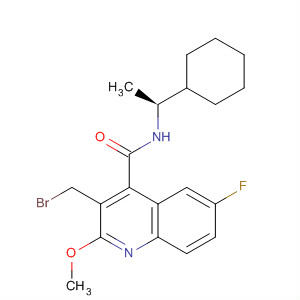 874655-44-4  4-Quinolinecarboxamide,3-(bromomethyl)-N-[(1S)-1-cyclohexylethyl]-6-fluoro-2-methoxy-