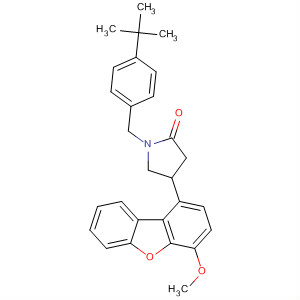 874673-25-3  2-Pyrrolidinone,1-[[4-(1,1-dimethylethyl)phenyl]methyl]-4-(4-methoxy-1-dibenzofuranyl)-