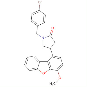 874673-26-4  2-Pyrrolidinone,1-[(4-bromophenyl)methyl]-4-(4-methoxy-1-dibenzofuranyl)-