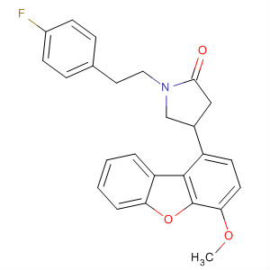 874673-34-4  2-Pyrrolidinone,1-[2-(4-fluorophenyl)ethyl]-4-(4-methoxy-1-dibenzofuranyl)-