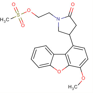 874673-41-3  2-Pyrrolidinone,4-(4-methoxy-1-dibenzofuranyl)-1-[2-[(methylsulfonyl)oxy]ethyl]-