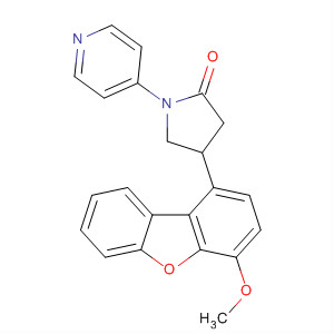 874673-51-5  2-Pyrrolidinone, 4-(4-methoxy-1-dibenzofuranyl)-1-(4-pyridinyl)-