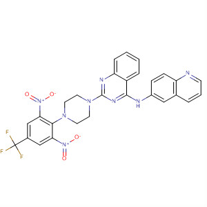 874744-22-6  4-Quinazolinamine,2-[4-[2,6-dinitro-4-(trifluoromethyl)phenyl]-1-piperazinyl]-N-6-quinolinyl-